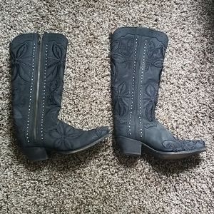 Dan Post floral embroidered cowboy boots